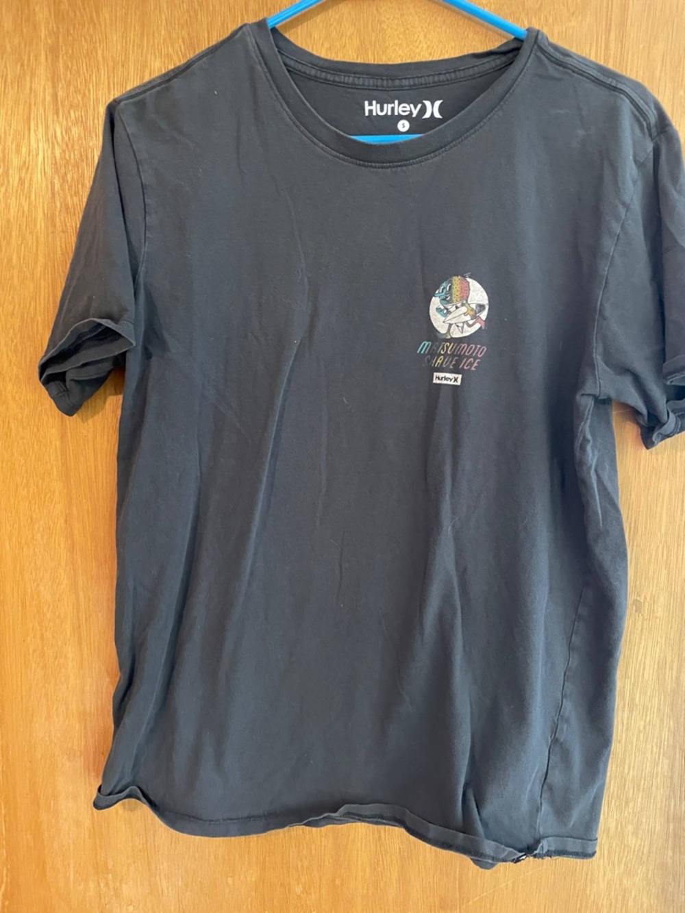 Hurley Black Short-Sleeve Graphic Crew Tee
